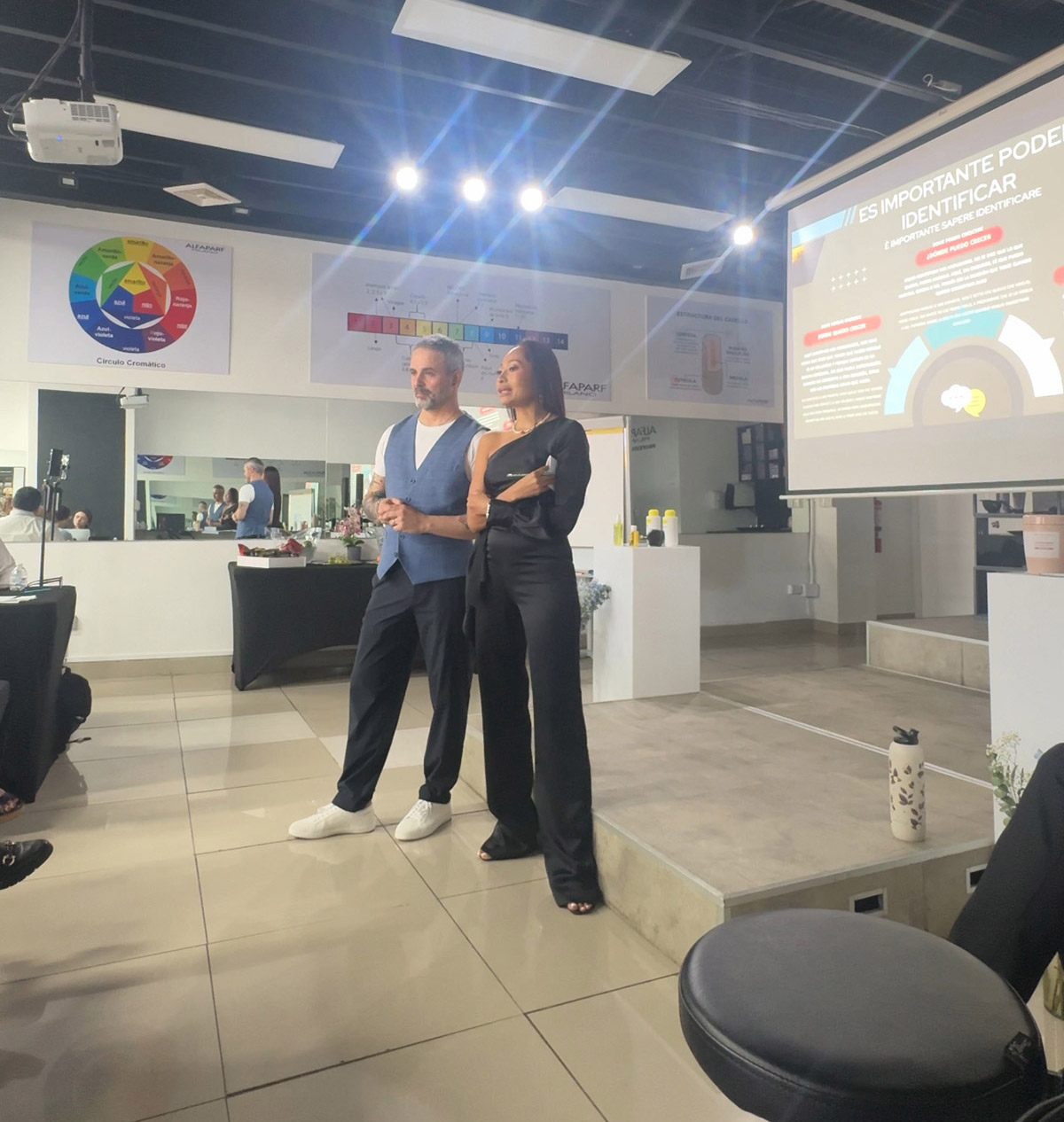 Anyelid Herazo en el evento de Alfaparf Milano Professional