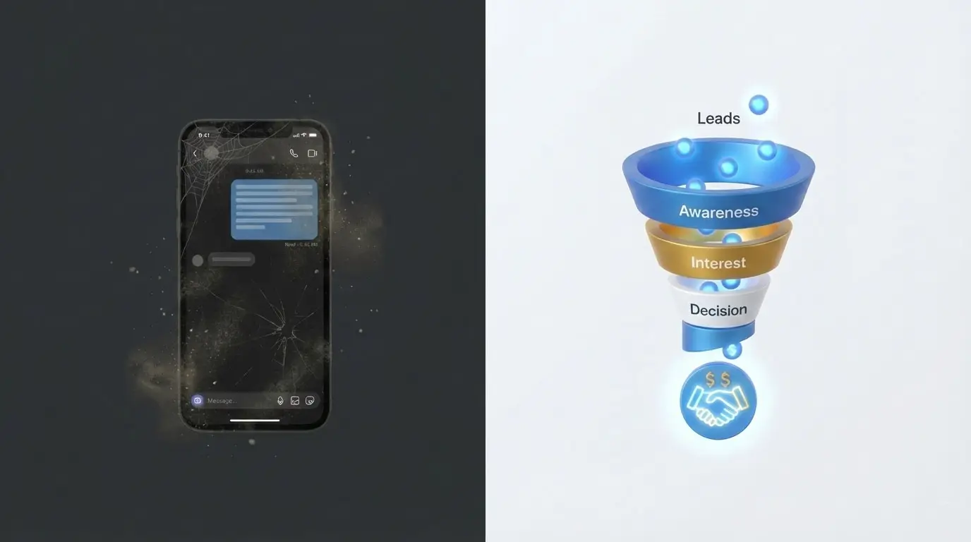 Diferencia entre un prospecto ignorado y un lead gestionado correctamente.