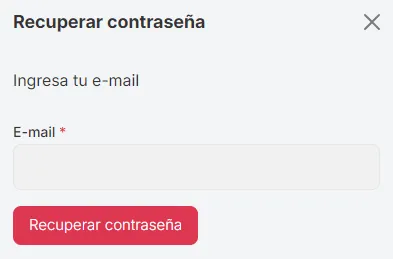 En tu bandeja de correo recibirás un enlace para restablecer la contraseña de tu cuenta en MGPanel. (Si no se visualiza allí, por favor revisar en SPAM o PROMOCIONES) *