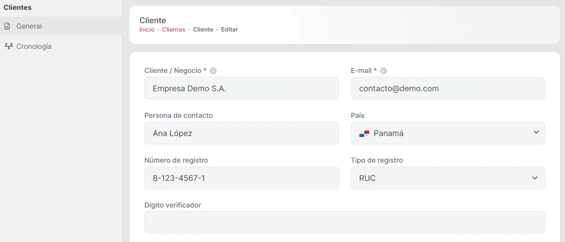 Vista de edición con ambas pestañas visibles