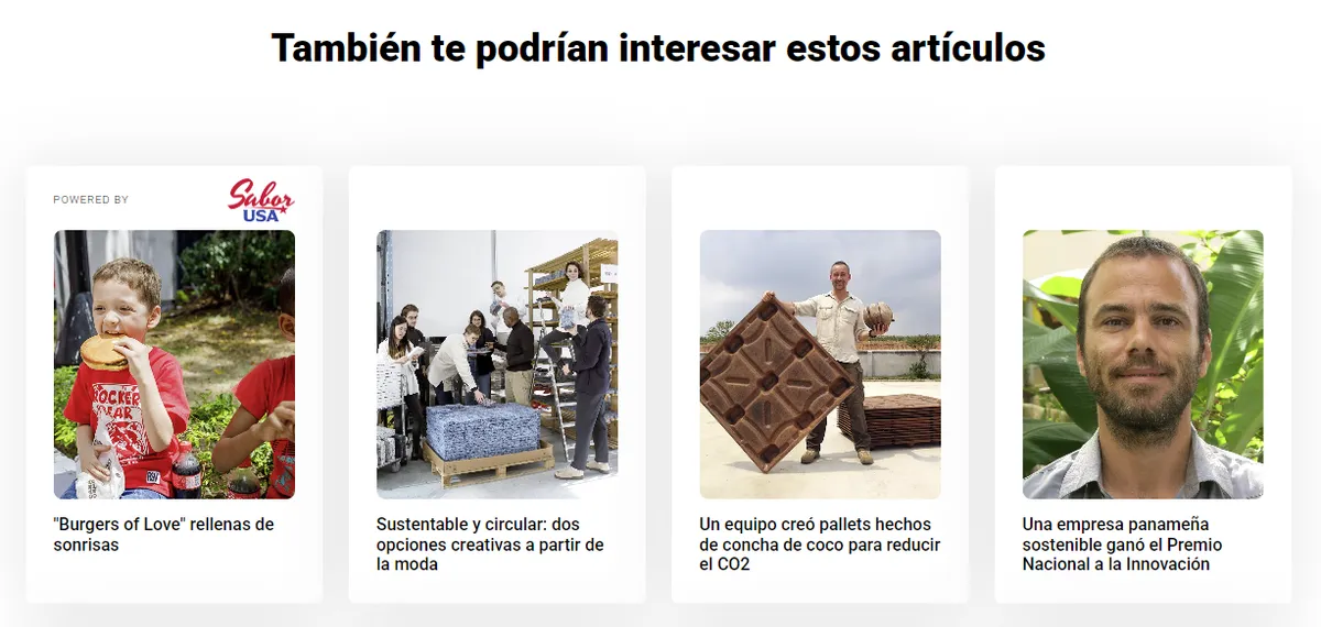 Bloque “También te puede interesar” al final de un artículo