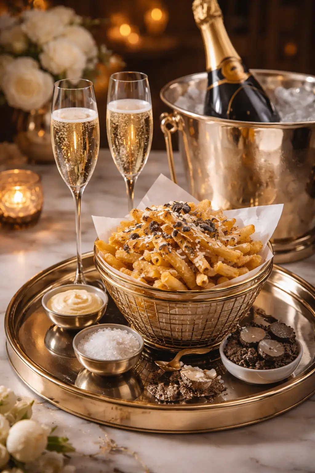 Champán con Papas Fritas